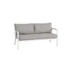 Modern Outdoor Courtyard Furniture 2-Seater Teak Wood Sofa with Aluminum for Garden Pool Single Sofa