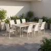 Modern Outdoor Dining Set Durable Garden Leisure Table and Chair for Courtyard and Hotel Use