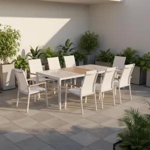 Modern Outdoor Dining Set Durable Garden Leisure Table and Chair for Courtyard and Hotel Use