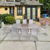 Modern Outdoor Dining Set Durable Garden Leisure Table and Chair for Courtyard and Hotel Use