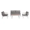 Modern Outdoor Furniture Aluminum Garden Waterproof Sofa Sets Hotel Outdoor Patio Sofa Luxury Garden Teak Sofa Set