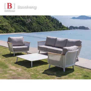 Modern Outdoor Garden Sofa Set Popular New Teak Aluminium Furniture Stylish New Modern Outdoor Furniture Set