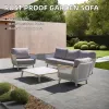 Modern Rust-Proof Waterproof Aluminium Metal Outdoor Sofa Set for Garden Patio Hotel Courtyard General Outdoor Furniture Use