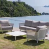 Modern Rust-Proof Waterproof Aluminium Metal Outdoor Sofa Set for Garden Patio Hotel Courtyard General Outdoor Furniture Use