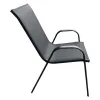 Modern Stackable Outdoor Metal Chair for Garden or Park Aluminum Frame With Fabric for Patio or Courtyard