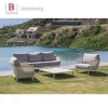 Modern Style Aluminum Outdoor Furniture Patio Waterproof Sofa Set with Cushion Fabric Outdoor Sofa