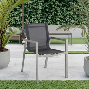 Modern Style Outdoor Dining Chair Patio Garden Aluminum Chaise Coffee Chair Garden Chair