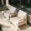 Modern Style Outdoor Furniture Sofa Sets Waterproof Teak Garden Patio Lounge Set