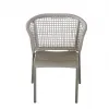 Modern Style Outdoor Patio Dining Chair Comfortable and Durable Waterproof Aluminum Rope Coffee Chair