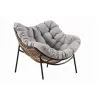 Modern Style Outdoor Steel Garden Furniture Comfortable Garden Chair Cushion