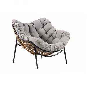 Modern Style Outdoor Steel Garden Furniture Comfortable Garden Chair Cushion