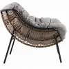 Modern Style Outdoor Steel Garden Furniture Comfortable Garden Chair Cushion