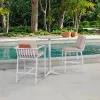 Modern Style Table and Chair Set Dining Set for Garden or Patio Outdoor Hotel Aluminum Teak Wood Feature for Villas