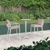 Modern Style Table and Chair Set Dining Set for Garden or Patio Outdoor Hotel Aluminum Teak Wood Feature for Villas