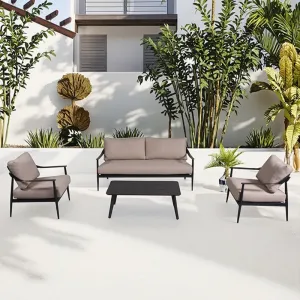 Modern Waterproof Aluminum Outdoor Patio Furniture Garden Sofa Set for Courtyard