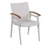 Modern 7pcs 6-Seater Aluminum Dining Table Chair Set for Outdoor Hotel Garden Furniture for Villa Courtyard