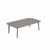 Modern 4-Piece Outdoor Aluminum Patio Sofa Set Weather-Resistant Teak Garden Furniture Set