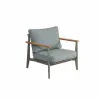 Modern 4-Piece Outdoor Aluminum Patio Sofa Set Weather-Resistant Teak Garden Furniture Set