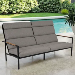 Modern 5-Seater Aluminum Coffee Table and Sofa Set Weather-Resistant Patio Furniture for Garden Outdoor Comfortable Stylish
