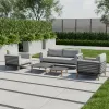 Moss Popular Outdoor Patio Aluminium Furniture All-Weather Waterproof Garden Sofa Set for Hotels