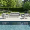Moss Popular Outdoor Patio Aluminium Furniture All-Weather Waterproof Garden Sofa Set for Hotels