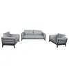 Moss Waterproof Lounge Couch Luxury Modern Aluminium Garden Patio Outdoor Furniture Sofa Set for Courtyard