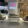 New Arrival Luxury Modern Garden Patio Sofa Set Outdoor Teak Wood Couch for Backyard Villa Fabric Material