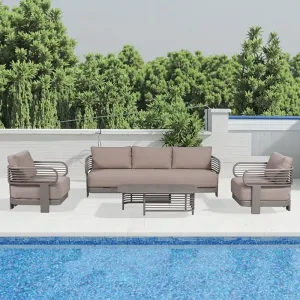 New Design Luxury Outdoor Patio Furniture Sofa Sets Garden Lounge Outdoor Sofas Set