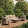 New Design Outdoor Garden Sofa Furniture Modern Patio Courtyard Leisure Lounge 4 Pieces Sofa Set
