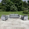 New Design Outdoor Garden Sofa Furniture Modern Patio Courtyard Leisure Lounge 3 Seater Luxury Aluminum Outdoor Sofa