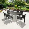 New Ligga New Design Outdoor Dining Table and Chair Set Teak Dining Set Restaurant Furniture for Patio