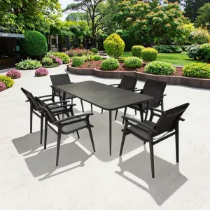New Ligga New Design Outdoor Dining Table and Chair Set Teak Dining Set Restaurant Furniture for Patio