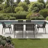 New Ligga New Design Outdoor Dining Table and Chair Set Teak Dining Set Restaurant Furniture for Patio