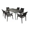 New Ligga New Design Outdoor Dining Table and Chair Set Teak Dining Set Restaurant Furniture for Patio