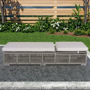 New Product Waterproof Rattan Wicker Garden Lounge Set High-Durable Outdoor Beach Pool Sun Loungers for Courtyard Hotel