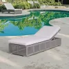 New Product Waterproof Rattan Wicker Garden Lounge Set High-Durable Outdoor Beach Pool Sun Loungers for Courtyard Hotel