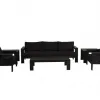 Nikko Hot Sale Outdoor Furniture Sofa Set Garden Funiture Outdoor 6-piece Black Sofa Set