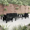 Nikko Hot Seller Luxury Outdoor Garden Sofa Set Patio 6-piece Black Sofa Garden