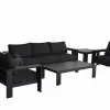 Nikko Hot Seller Luxury Outdoor Garden Sofa Set Patio 6-piece Black Sofa Garden
