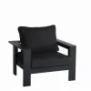 Nikko Modern Luxury Outdoor Garden Sofa Set Patio 6-piece Black Sofa Garden