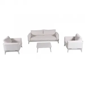 Outdoor Aluminum Sofa Set Garden Lounge Waterproof Rustproof Aluminum Seat Hotel Terrace Leisure Furniture Set