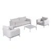 Outdoor Aluminum Sofa Set Garden Lounge Waterproof Rustproof Aluminum Seat Hotel Terrace Leisure Furniture Set