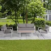 Outdoor Courtyard Furniture 2-Seater Teak Wood Sofa with Aluminum for Garden Pool Single Sofa