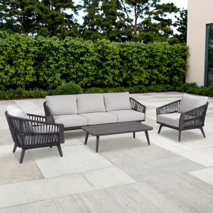 Outdoor Furniture Aluminum 3-seater Sofa Garden Single Sofa Patio Furniture