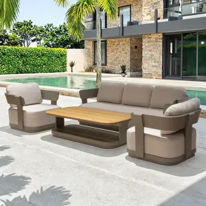 Outdoor Furniture Solid Wood Sofa Set Garden Sofas Patio Furniture Leisure Villa Sun Protection Sofa