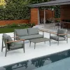 Outdoor Patio Aluminum Garden Sofa 4pcs Set Garden Sofa Set for Terrace Use