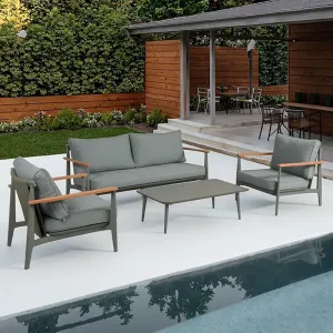 Outdoor Patio Aluminum Garden Sofa 4pcs Set Garden Sofa Set for Terrace Use