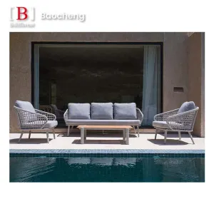 Outdoor Patio Garden Furniture Sofa Set Hotel Aluminum Waterproof Leisure Durable Sofa Set