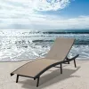 Outdoor Steel Patio Garden Beach Poolside Sun Lounge Beach Bed Courtyard Lounger Chair for Hotels and Resorts