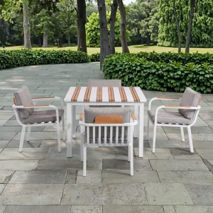 Patio Furniture Aluminum Garden Dinning Set Outdoor Party Tables and Chairs Set